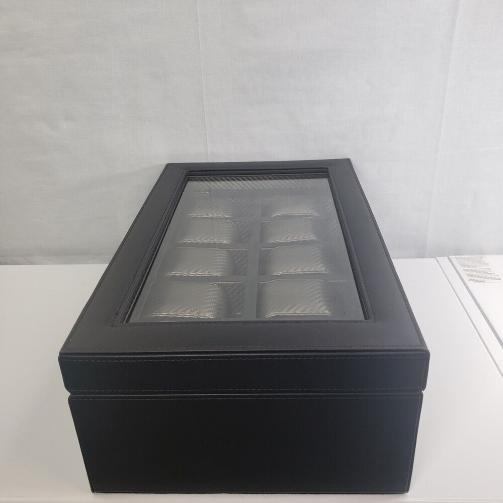 Houndsbay Yachtsman Vegan Leather Watch Jewelry Case 10 Slots With Pull Out Draw - Picture 16 of 16